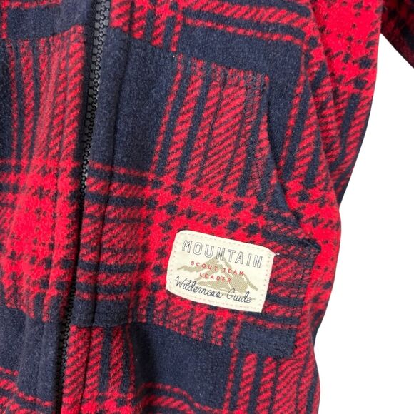 Carter's Fleece Bear Ear Footless Suits Red Blue Plaid Gray Striped 3 Months - Picture 6 of 7